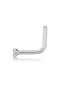 Lila Moon Diamond Accent 90 Degree Nose Stud in 14K Gold