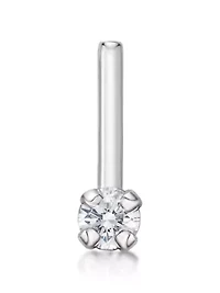 Lila Moon Diamond Accent 90 Degree Nose Stud in 14K Gold