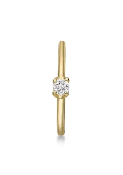 Lila Moon Diamond Accent Hoop Nose Ring in 14k Gold