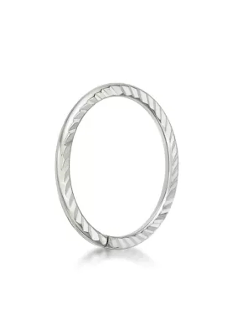 Lila Moon 8mm Textured Seamless Nose Ring 14K Gold