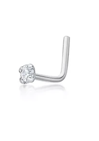Lila Moon Diamond Accent L-Shape Nose Stud in 14K Gold