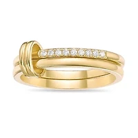 Lab Created Gemminded 7/8 ct. t.w. Lab-Grown Diamond Ring 18k Gold Over Silver