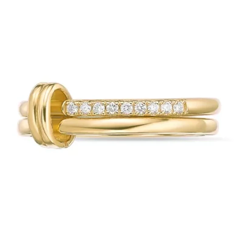 Lab Created Gemminded 7/8 ct. t.w. Lab-Grown Diamond Ring 18k Gold Over Silver
