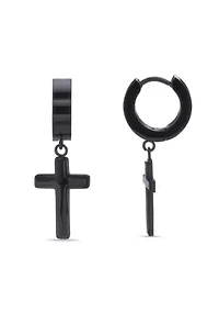 Cross Earrings Ion Plated Stainless Steel