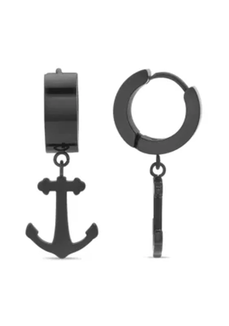 Anchor Earrings Ion Plated Stainless Steel