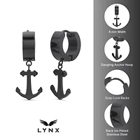 Anchor Earrings Ion Plated Stainless Steel
