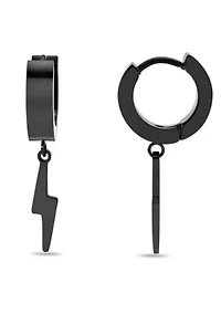 Bolt Hoop Earrings Ion Plated Stainless Steel
