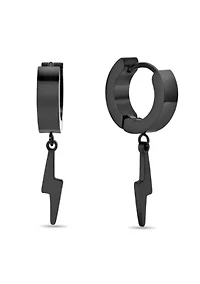 Bolt Hoop Earrings Ion Plated Stainless Steel