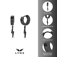 Bolt Hoop Earrings Ion Plated Stainless Steel