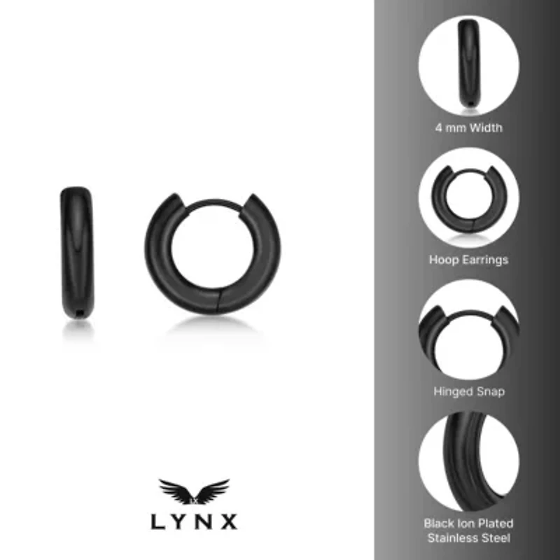 Hoop Earrings Ion Plated Stainless Steel