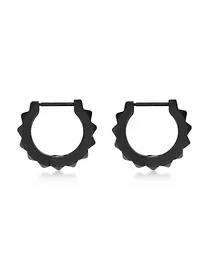 Spike Hoop Earrings Ion Plated Stainless Steel