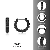 Spike Hoop Earrings Ion Plated Stainless Steel
