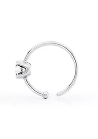 Lab Created Lila Moon Lab-Grown Diamond Accent Hoop Nose Ring in 14K Gold