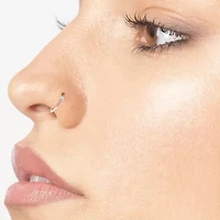 Lab Created Lila Moon Lab-Grown Diamond Accent Hoop Nose Ring in 14K Gold
