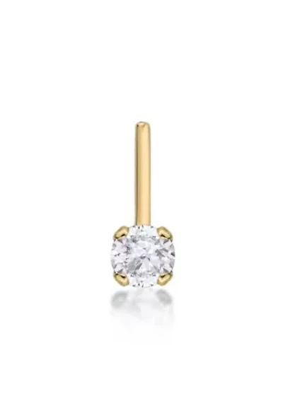 Lab Created Lila Moon Lab-Grown Diamond Accent 90 Degree Nose Stud in 14K Gold