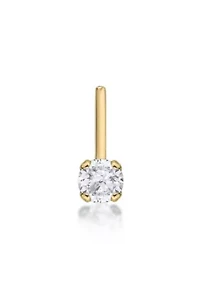 Lab Created Lila Moon Lab-Grown Diamond Accent 90 Degree Nose Stud in 14K Gold
