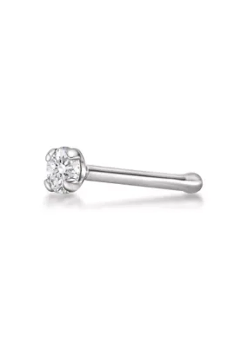 Lab Created Lila Moon Lab-Grown Diamond Accent Nose Stud in 14K Gold