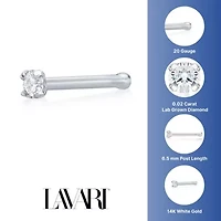 Lab Created Lila Moon Lab-Grown Diamond Accent Nose Stud in 14K Gold
