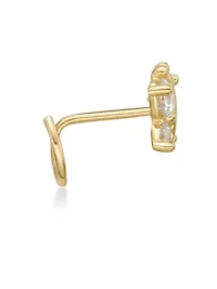Lab Created Lila Moon 1/10 Carat T.W. Lab-Grown Diamond Butterfly Nose Ring in 14K Gold