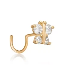Lab Created Lila Moon 1/10 Carat T.W. Lab-Grown Diamond Butterfly Nose Ring in 14K Gold