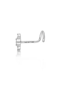 Lab Created Lila Moon Lab-Grown Diamond Accent Curved Nose Stud in  14k Gold