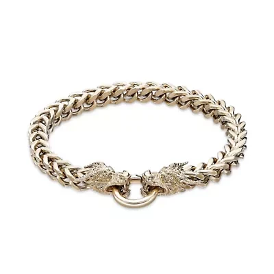 Stainless Steel Dragon Head Wheat Chain Bracelet