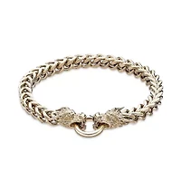 Stainless Steel Dragon Head Wheat Chain Bracelet