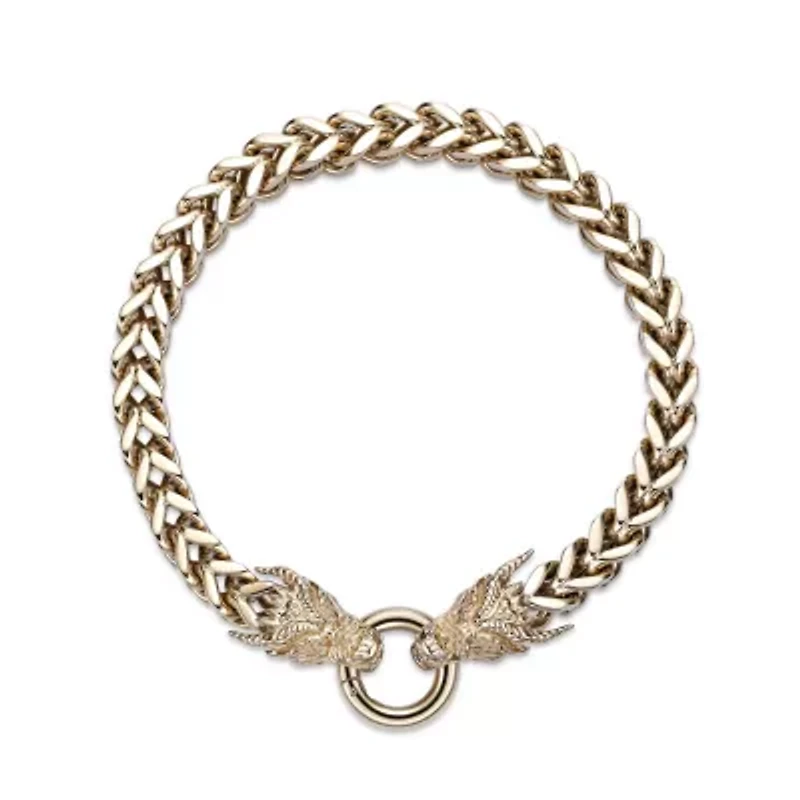 Stainless Steel Dragon Head Wheat Chain Bracelet