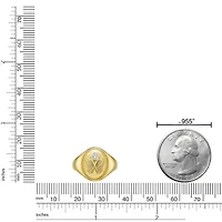 Lab Created 18k Gold Plated Sterling Silver 1/10 ct. t.w. Lab-Grown Diamond Butterfly Signet Ring