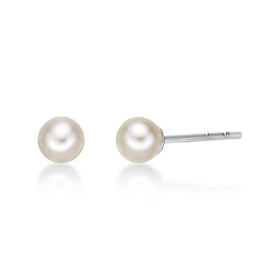 Sterling Silver 3MM Pearl Stud Earrings