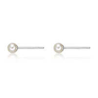 Sterling Silver 3MM Pearl Stud Earrings
