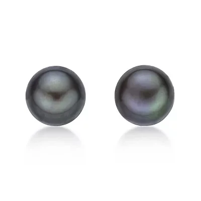 Sterling Silver Pearl Stud Earrings