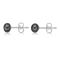 Sterling Silver Pearl Stud Earrings