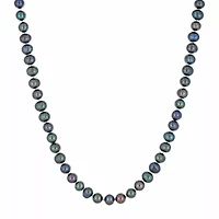 Sterling Silver Black Pearl Necklace