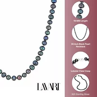 Sterling Silver Black Pearl Necklace