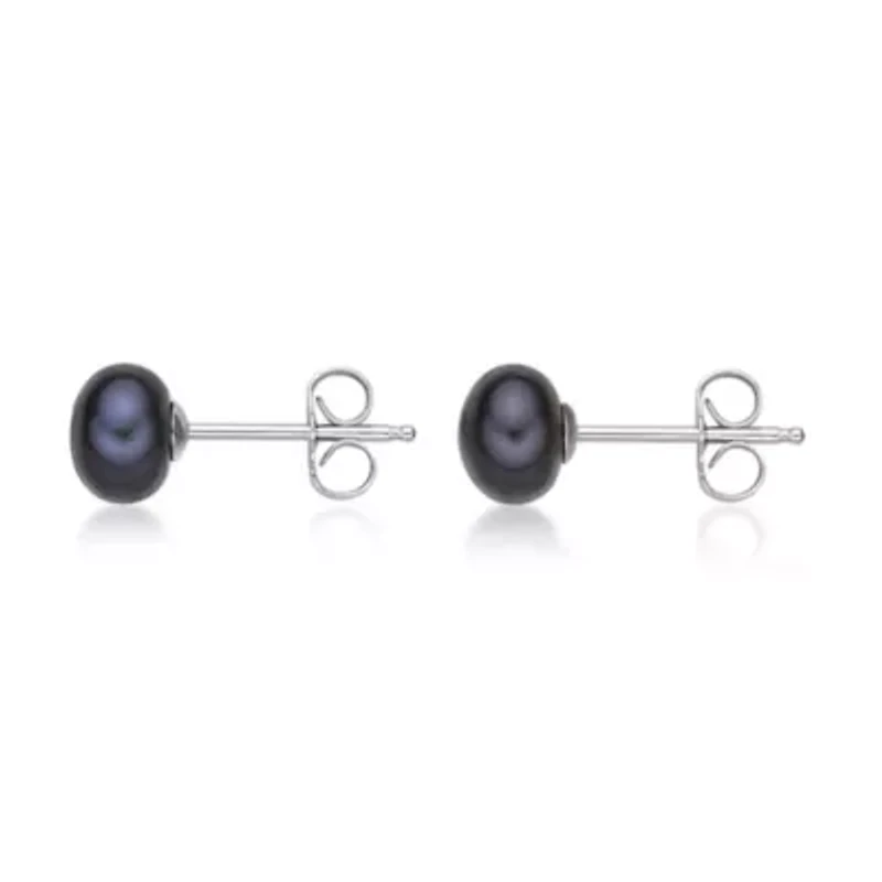 Sterling Silver Double Pearl Earrings