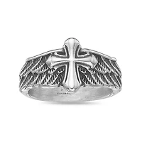 Stainless Steel Cross Statement Ring