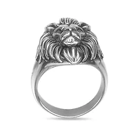 Bold Stainless Steel Lion Head Ring