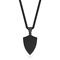 Gold Ion-Plated Stainless Steel Pendant on 24" Box Chain