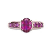 Lab Created 1 1/2 ct. t.w. Ruby Ring 2 Micron Rose Gold Plated Silver