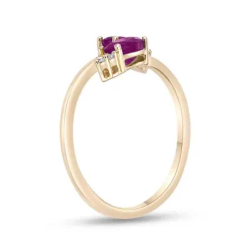 1/2 ct. t.w. Ruby and Diamond Accent Ring 10K Gold