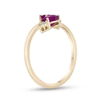1/2 ct. t.w. Ruby and Diamond Accent Ring 10K Gold