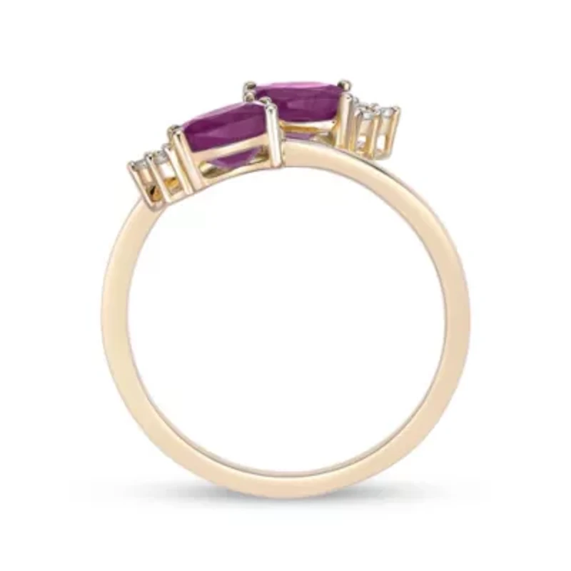 1/2 ct. t.w. Ruby and Diamond Accent Ring 10K Gold