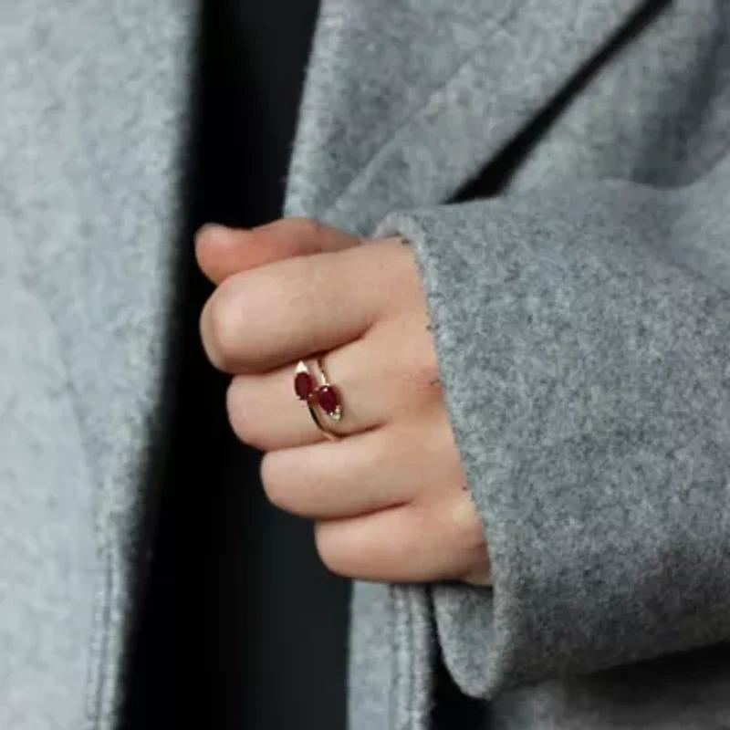 1/2 ct. t.w. Ruby and Diamond Accent Ring 10K Gold