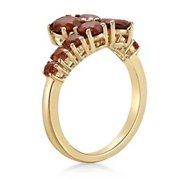 2.9 ct. t.w. Garnet Ring 2 Micron 18k Gold Plated Silver