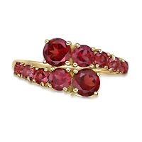 2.9 ct. t.w. Garnet Ring 2 Micron 18k Gold Plated Silver