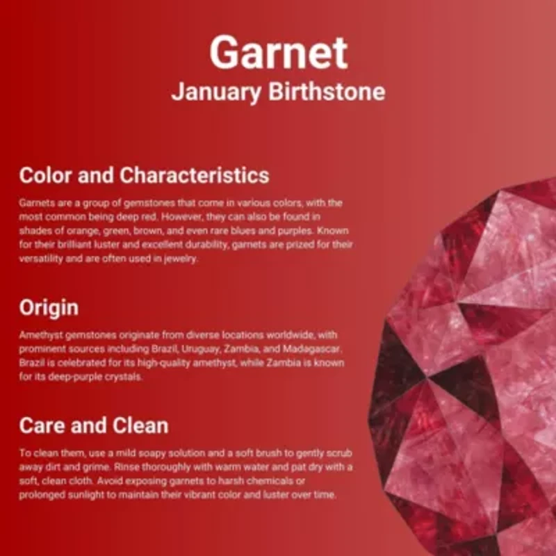 7/8 ct. t.w. Garnet and Diamond Accent Ring 2 Micron 18k Gold Plated Silver