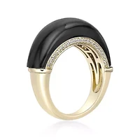 ct. t.w. Black Onyx & Lab-Created White Sapphire Ring Sterling Silver
