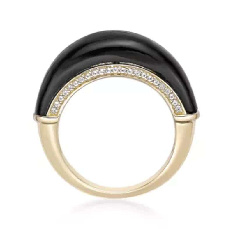 ct. t.w. Black Onyx & Lab-Created White Sapphire Ring Sterling Silver