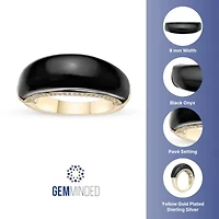 ct. t.w. Black Onyx & Lab-Created White Sapphire Ring Sterling Silver